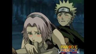 Naruto fotendo a sakura